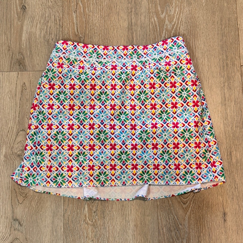 RLX Ralph Lauren Kids Girl's Multi-Color Floral Print‎ Golf Skort Medium 8-10